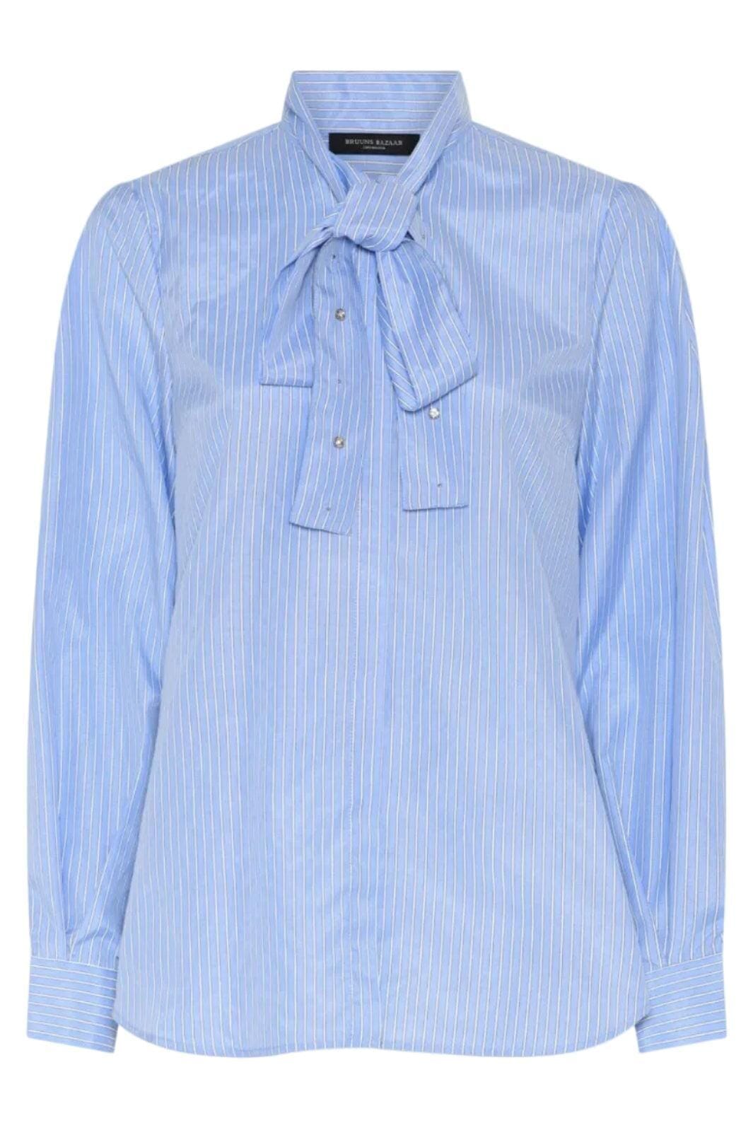 Bruuns Bazaar - Borassusbbelza Shirt BBW4890 - Light Blue Stripe