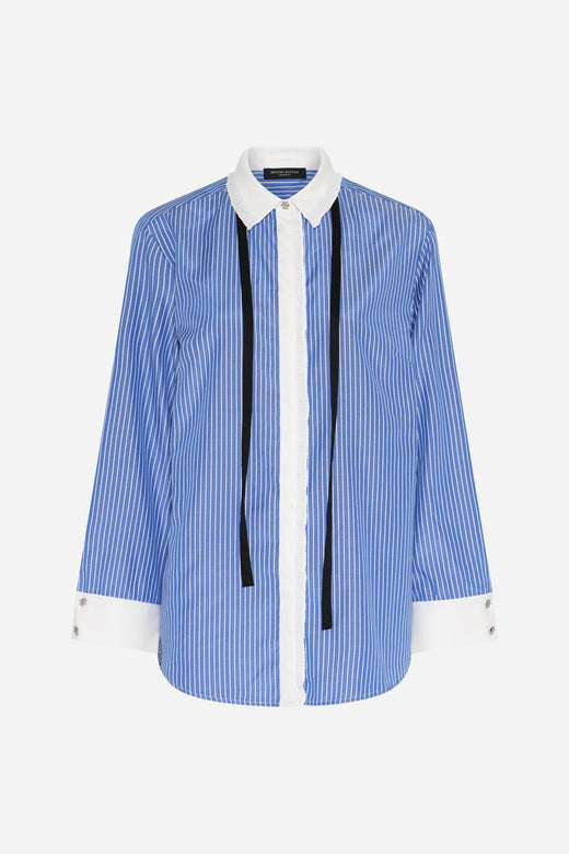 Bruuns Bazaar - Borassusbbziana Shirt BBW4872 - Dark Blue Stripe
