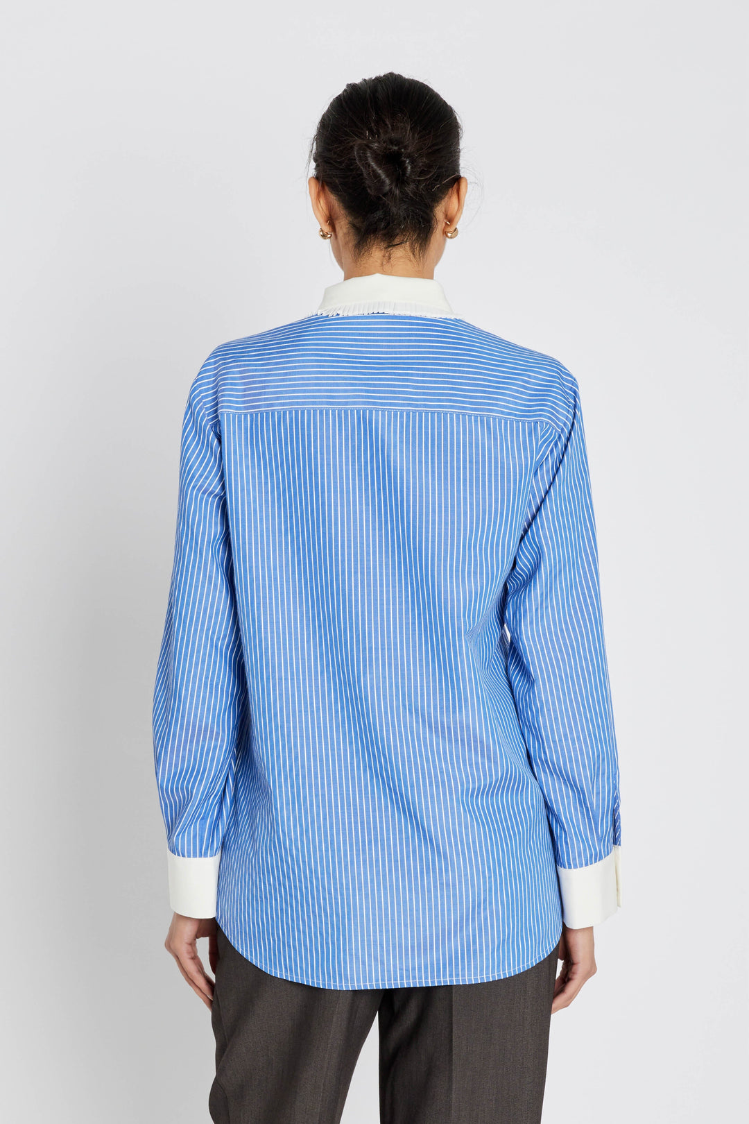 Bruuns Bazaar - Borassusbbziana Shirt BBW4872 - Dark Blue Stripe Skjorter 