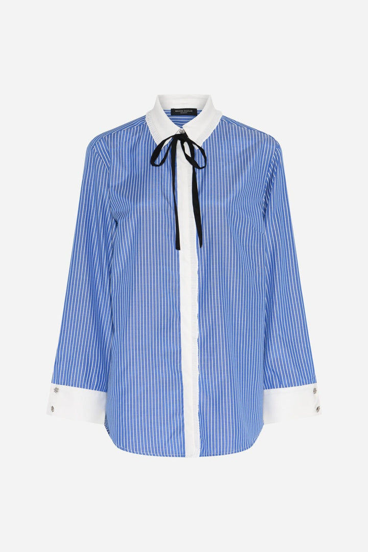 Bruuns Bazaar - Borassusbbziana Shirt BBW4872 - Dark Blue Stripe