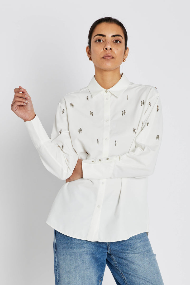 Bruuns Bazaar - Chrissibbzinne Shirt BBW4881 - Snow White Skjorter 