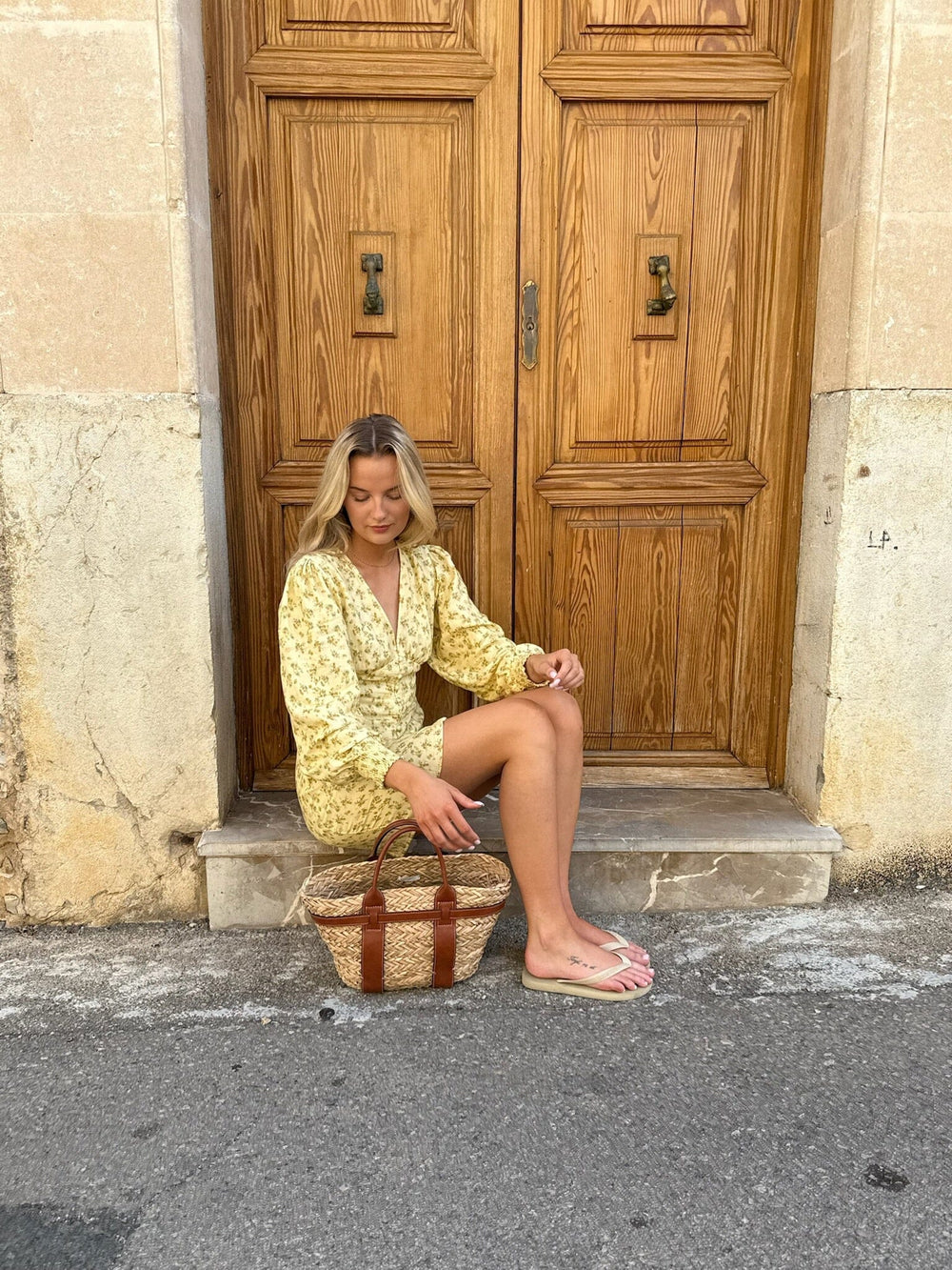 BYIC - Addyic Dress A23965 - Yellow Flower Print Kjoler 