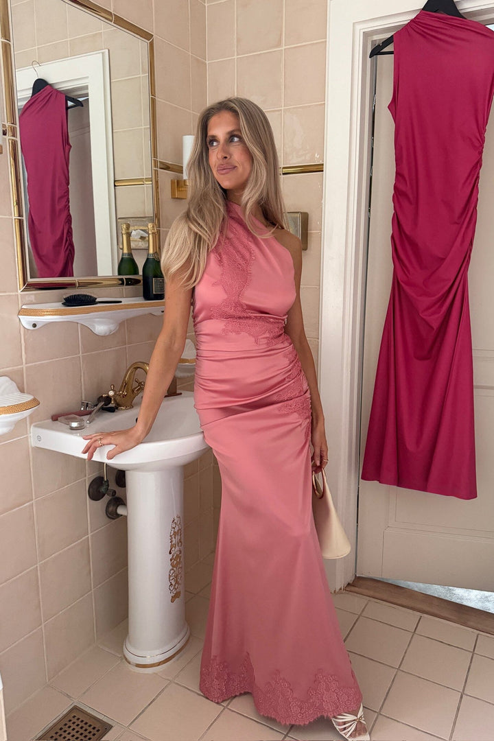 BYIC - Andreaic Maxi Dress A25194 - Pink Lace Kjoler 
