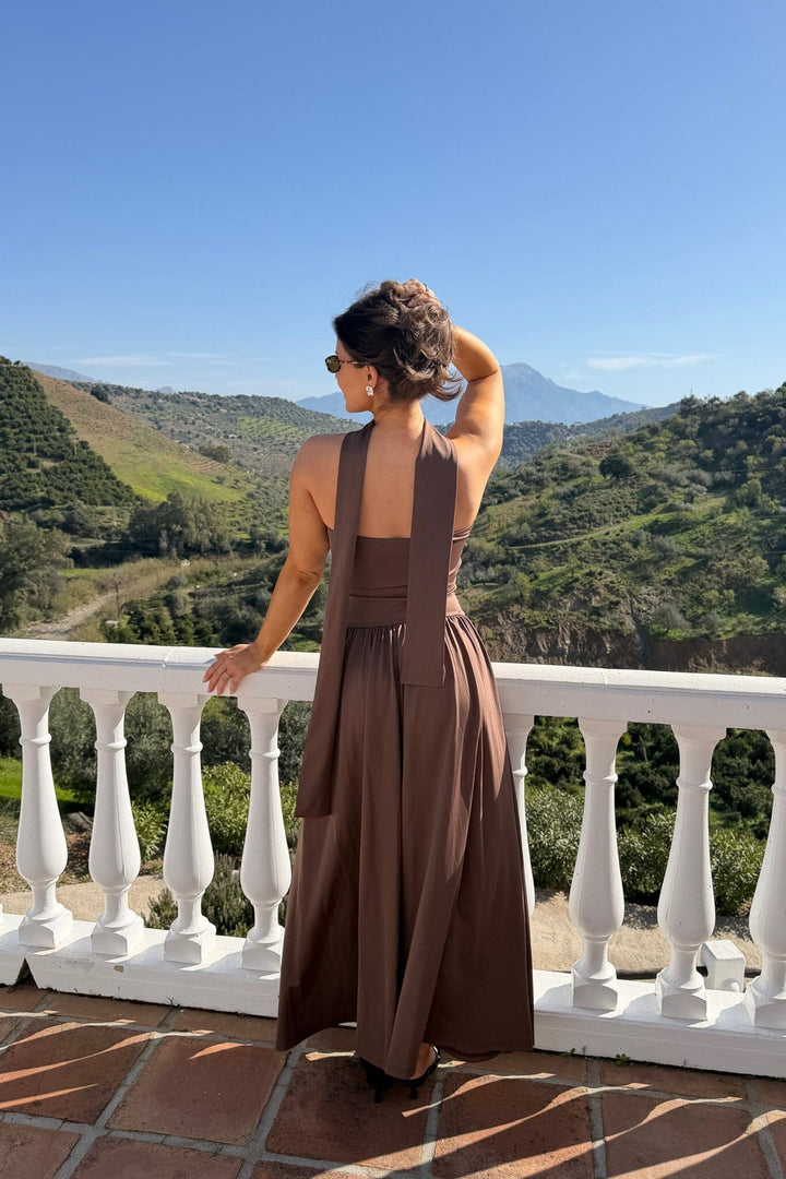 BYIC - Astridic Long Dress A25125 - Dark Brown Kjoler 