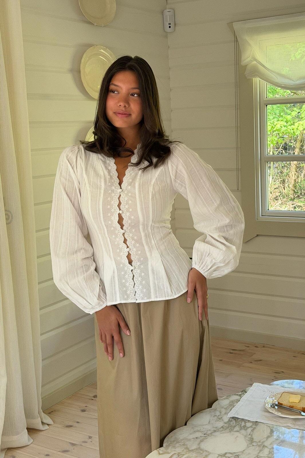 BYIC - Hazelic Shirt A25184 - White Embroidery Skjorter 