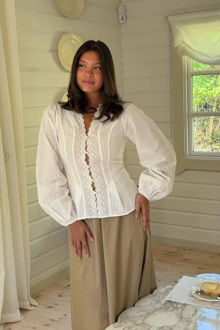 BYIC - Hazelic Shirt A25184 - White Embroidery Skjorter 