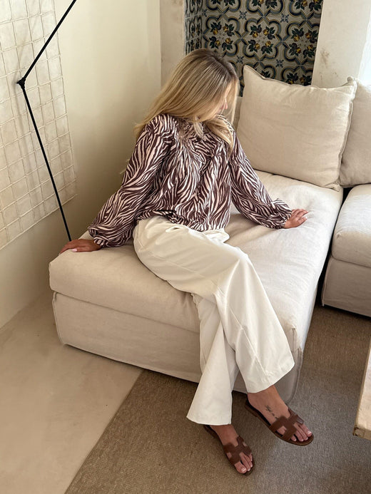 BYIC - Ingeborgic Shirt A23929 - Brown Zebra Skjorter 