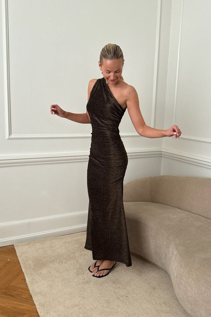 BYIC x Molly&My - Andreaic Midi Dress A23969 - Gold Glitter Kjoler 