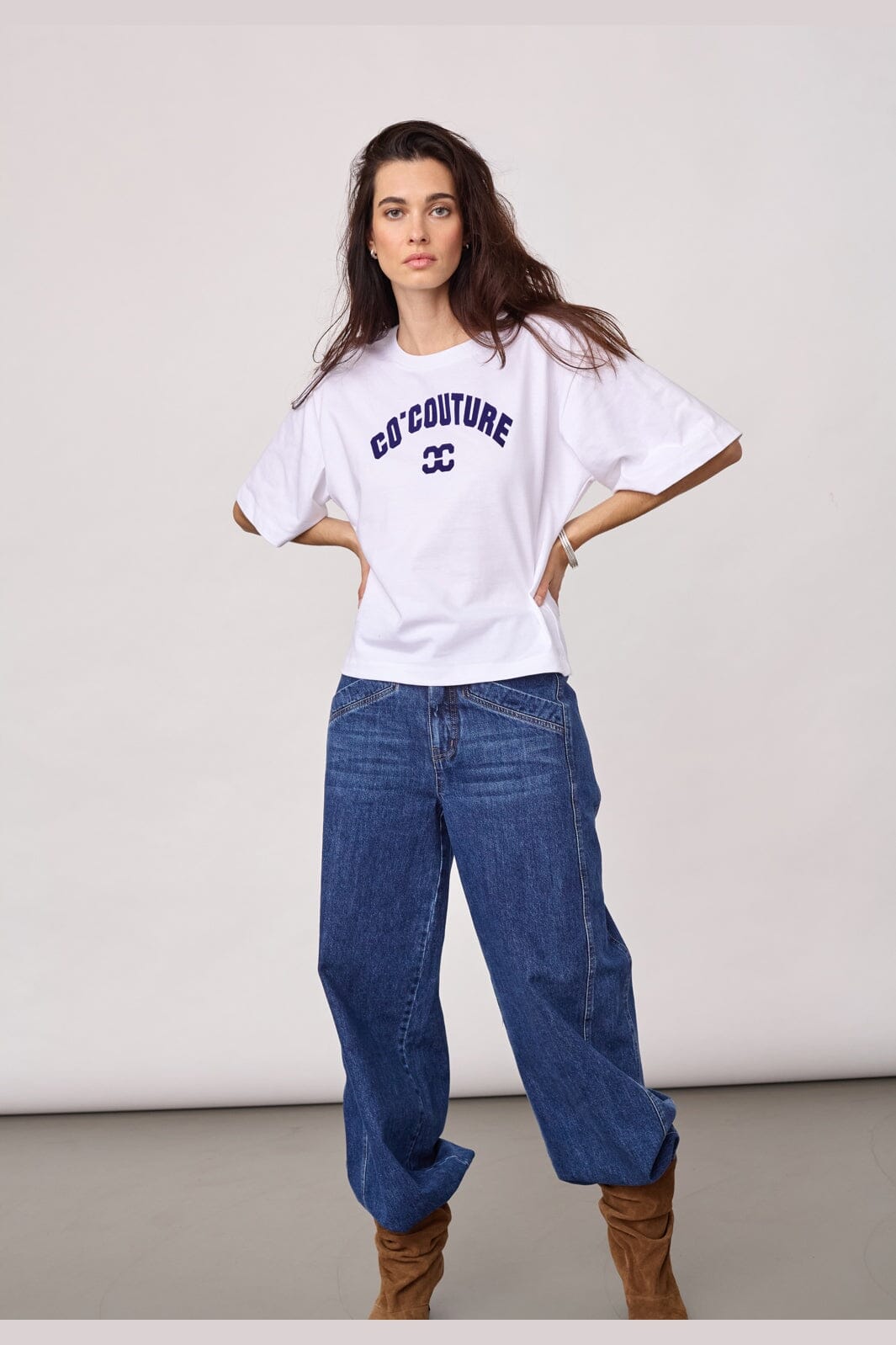 Co´Couture - 43013 Zengacc Tee O-Neck 500108 - 10011 - White - Blue
