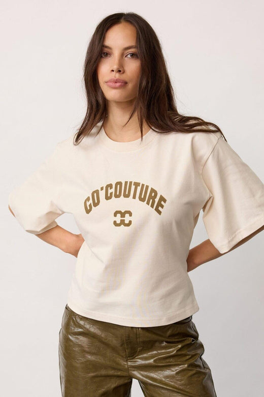Co´Couture - 43013 Zengacc Tee O-Neck 500108 - 10040 - Pearl - Olive T-shirts 