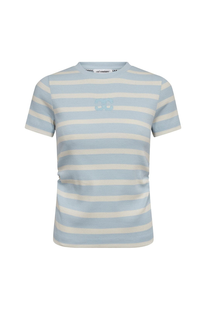 Co´Couture - 43015 Grannycc Gathering Stripe Tee 503903 - 00030 - Offwhite/Paleblue