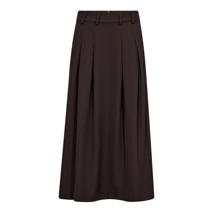 Co´Couture - Alinicc Anya Pleat Skirt 500182 - 20003 - Dark Brown Nederdele 