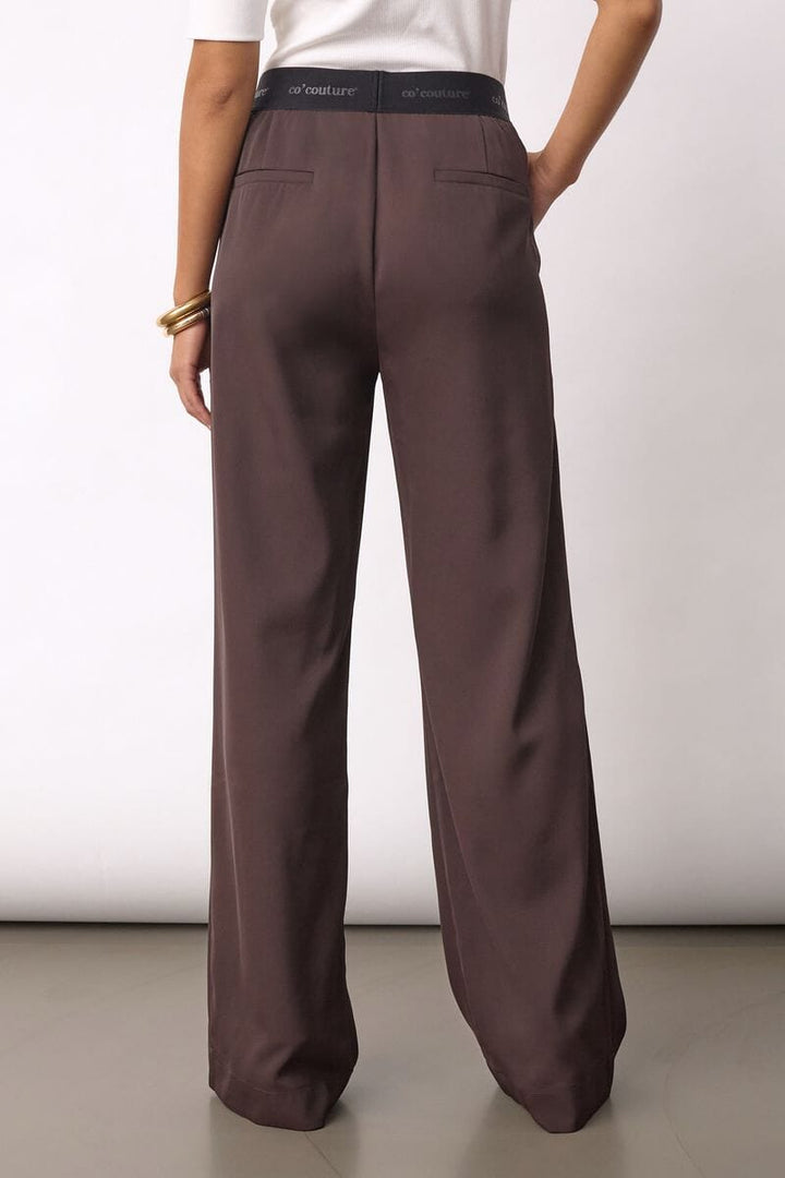 Co´Couture - Alinicc Logo Pant 500148 - 20003 - Dark Brown Bukser 