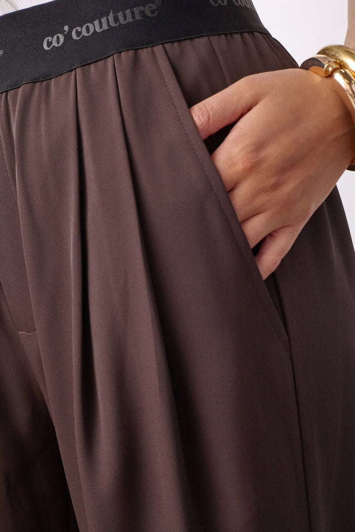 Co´Couture - Alinicc Logo Pant 500148 - 20003 - Dark Brown Bukser 
