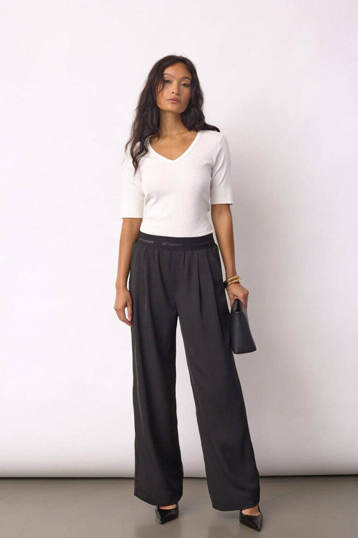 Co´Couture - Alinicc Logo Pant 500148 - 65001 - Black Bukser 