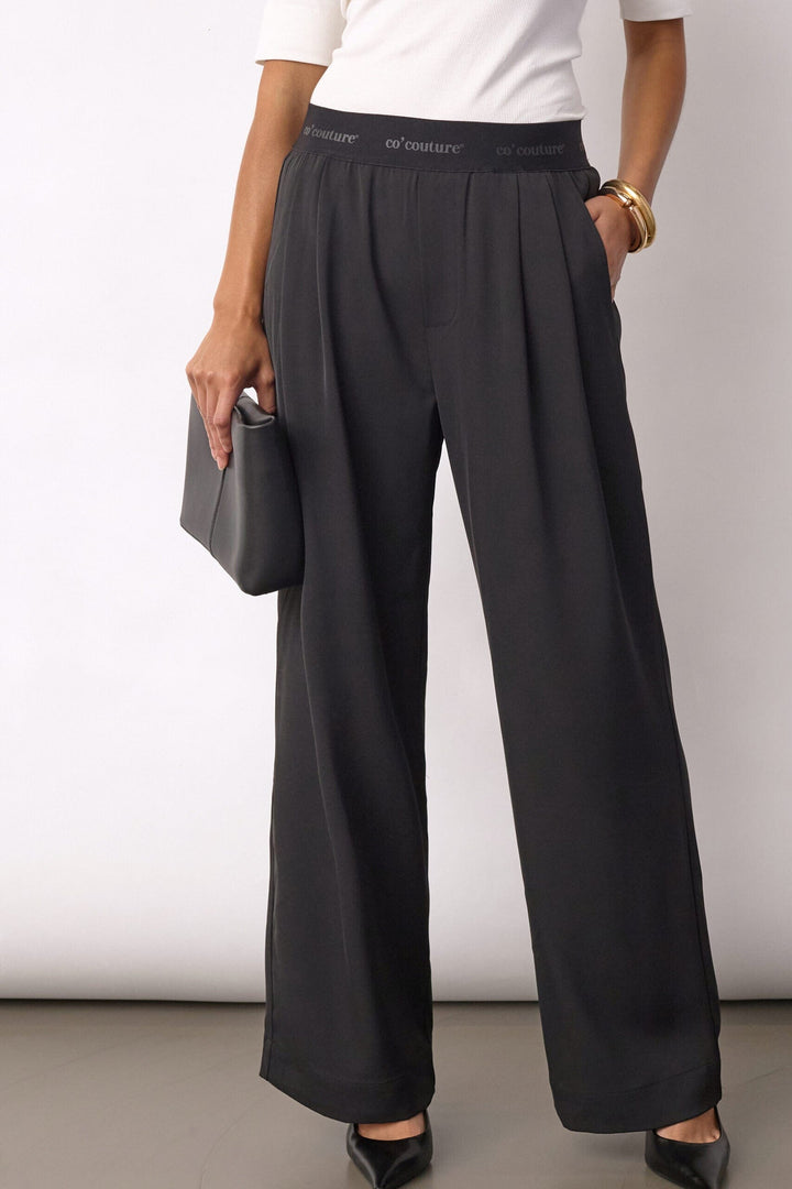 Co´Couture - Alinicc Logo Pant 500148 - 65001 - Black Bukser 