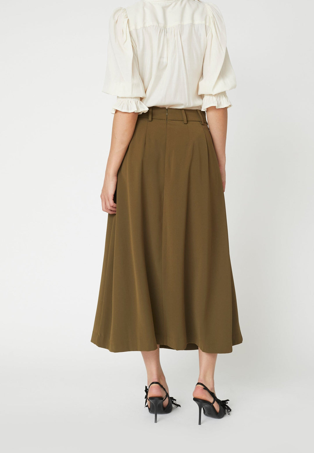 Co´Couture - Anyacc Pleat Skirt 34178 - 69 - Military Olive Nederdele 