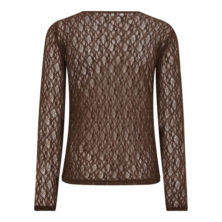 Co´Couture - Barnacc O-Neck Blouse 500052 - 20003 - Dark Brown Bluser 