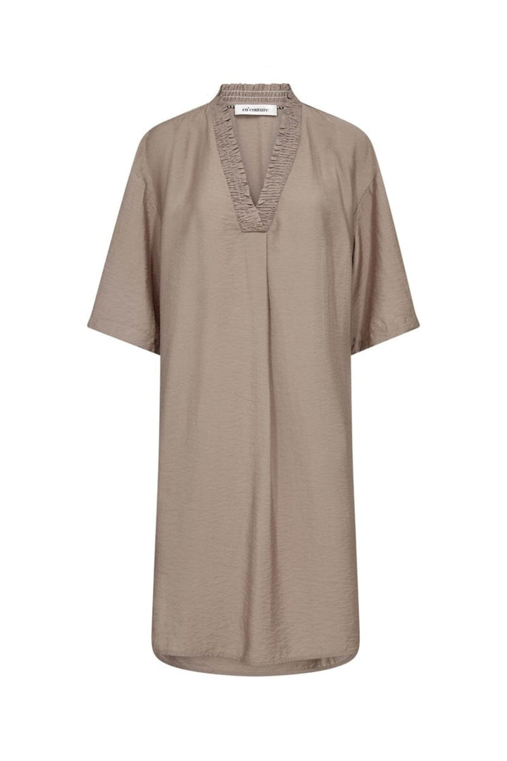 Co´Couture - Callumcc Pleat Tunic V-Dress 46084 - 2006 - Taupe