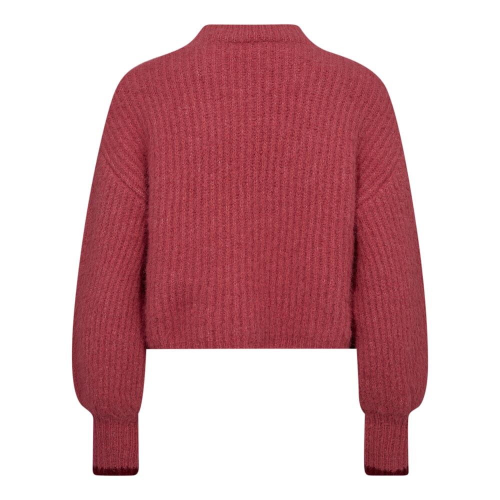 Co´couture - Coraliecc Crop Rib O-Knit 32140 - 60 Heart Strikbluser 