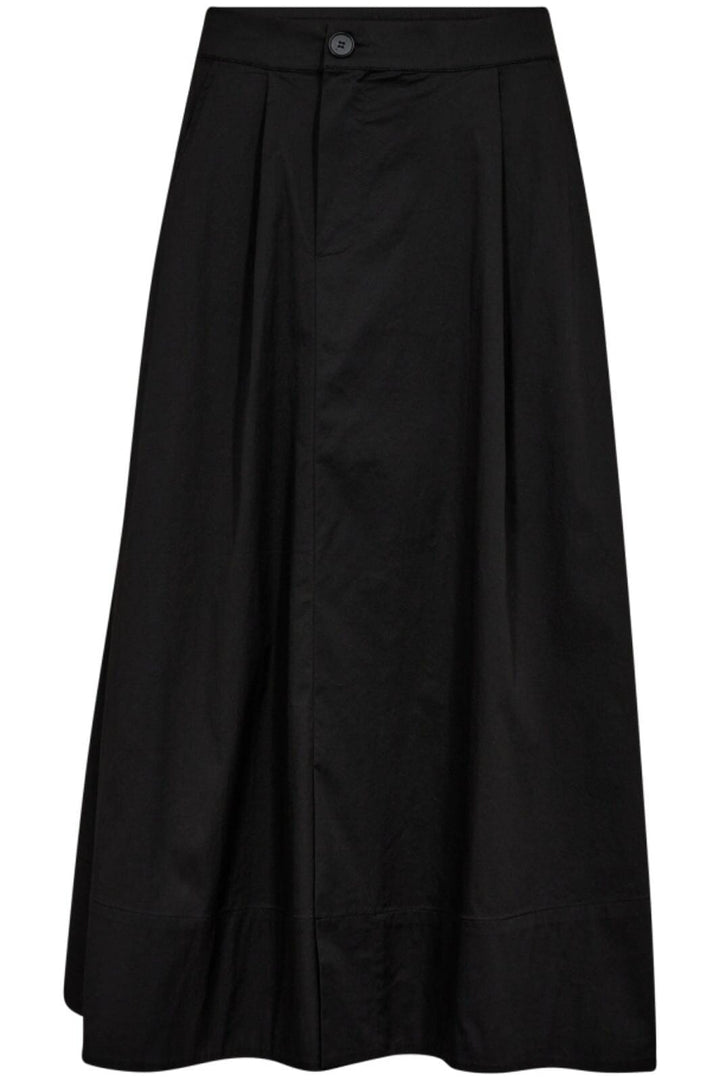 Co´couture - Cottoncc Crisp Midi Skirt 34151 - 96 Black Nederdele 