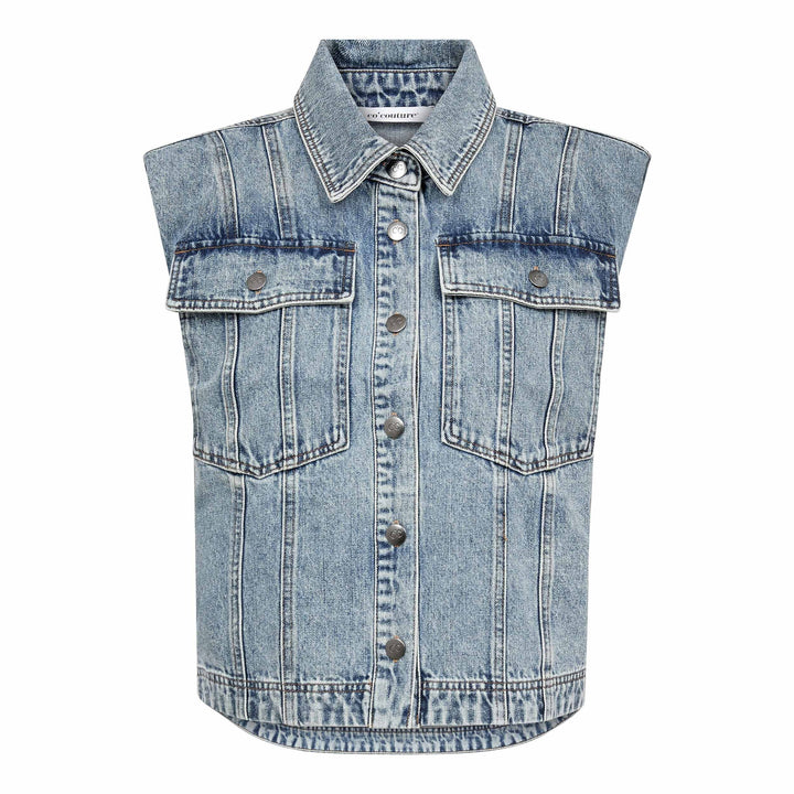 Co´Couture - Denicecc Denim Vest 500078 - 45007 - Bleach Denim Veste 