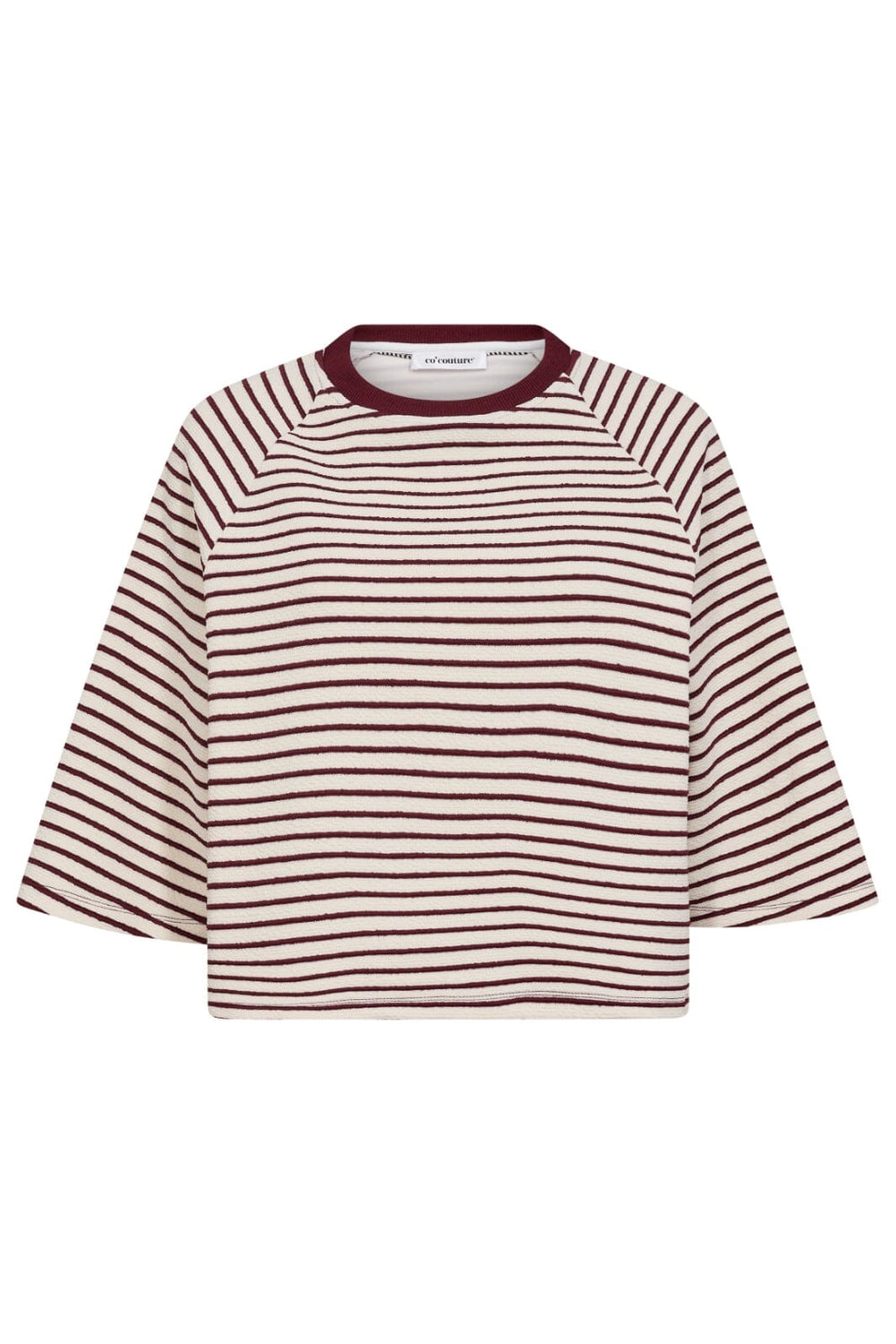 Co´Couture - Erincc Stripe Tee 33130 - 40186 - Whiteburgundy