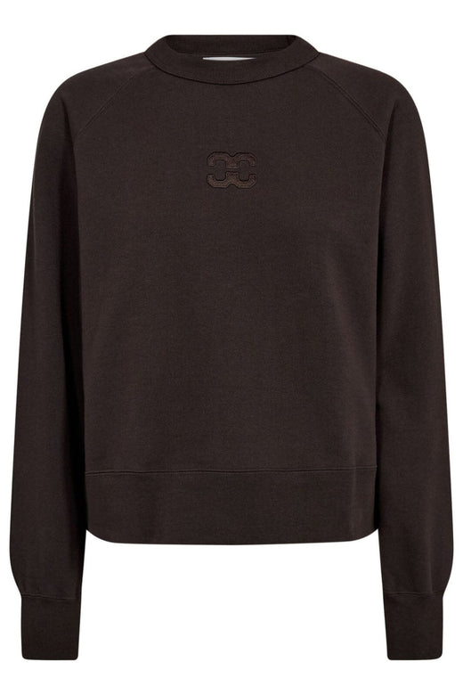 Co´Couture - Eriscc Emb Sweat 47006 - 145 - Dark Brown Sweatshirts 