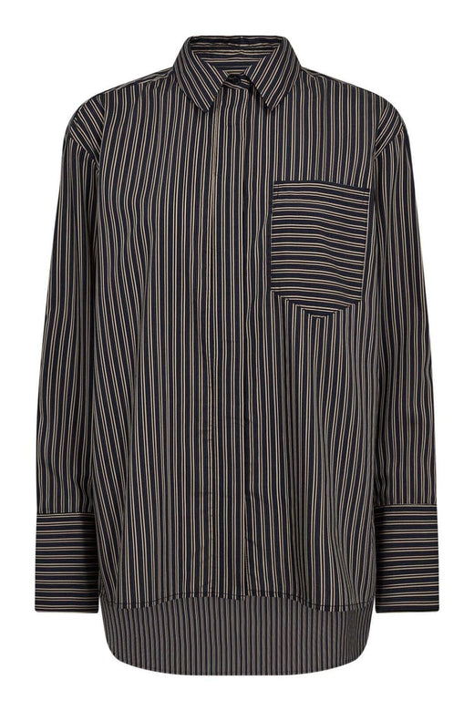 Co´Couture - Finacc Stripe Shirt 35880 - 96 - Black Skjorter 