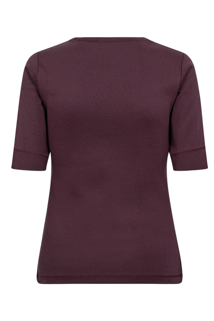 Co´Couture - Grannycc Embroidery Ss Tee 33166 - 87 - Winered