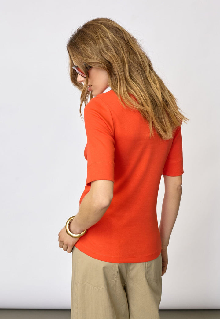 Co´Couture - Grannycc Ss Tee 33016 - 66 - Flame T-shirts 
