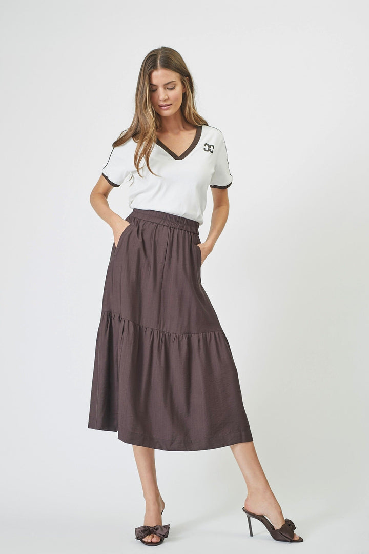 Co´Couture - Heracc Gypsy Skirt 34138 - 83 - Mocca Nederdele 