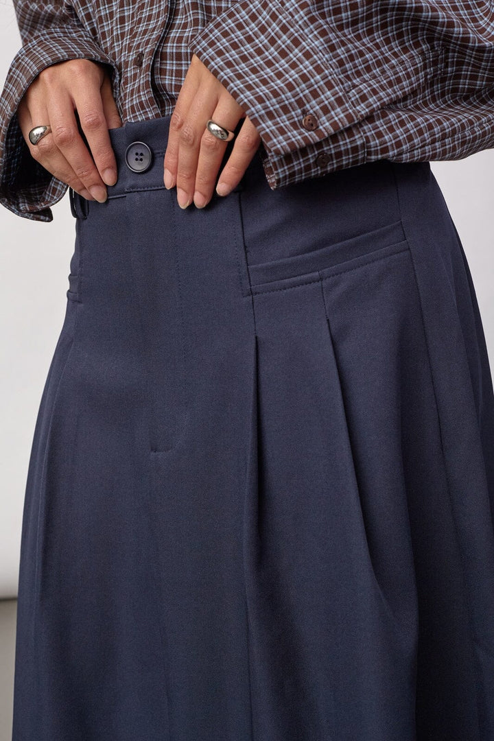 Co´Couture - Lunacc New Pocket Pleat Skirt 500389 - 40007 - Navy