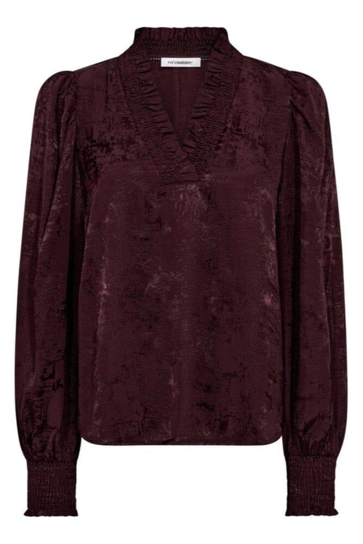 Co´Couture - Mikocc V-Blouse 35963 - 67 - Plum Bluser 