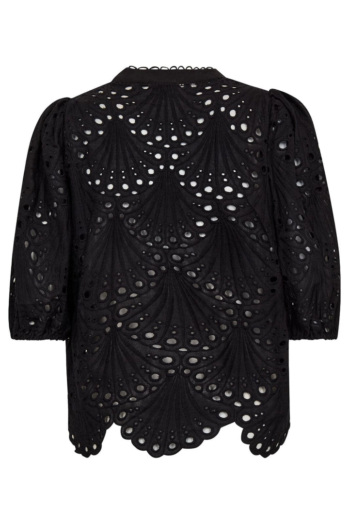 Co´Couture - Nayacc Anglaise Ss Shirt 35826 - 96 - Black