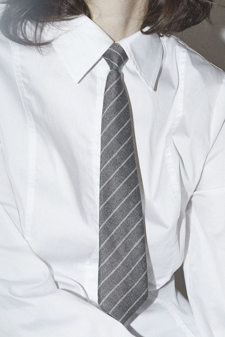 Co´Couture - Nilacc Stripe Tie 39050 - 139 - Mid Grey