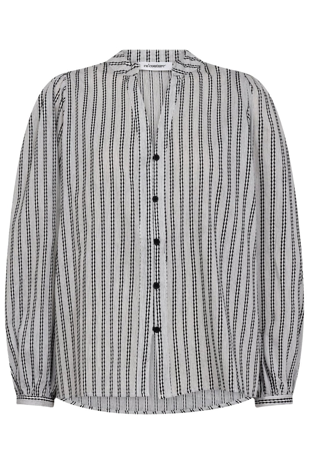 Co´Couture - Noracc V-Shirt 35778 - 40096 - Whiteblack