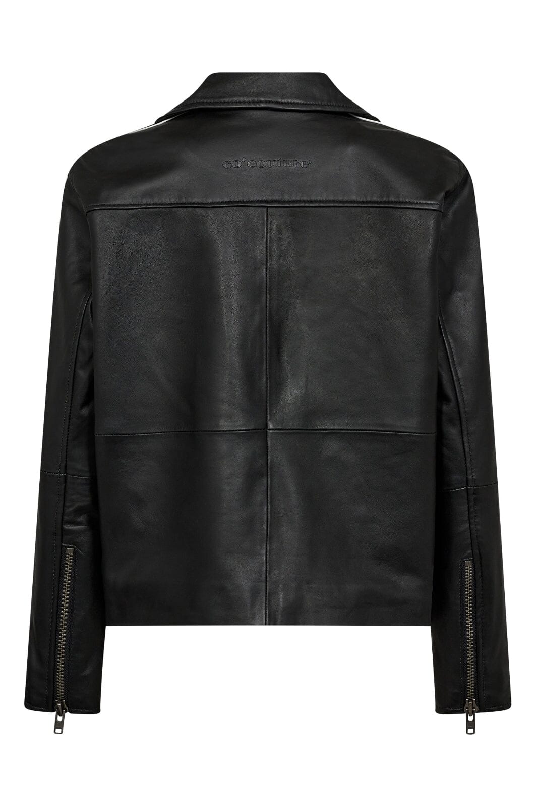 Co´Couture - Phoebecc Leather Race Jacket 30336 - 96 - Black