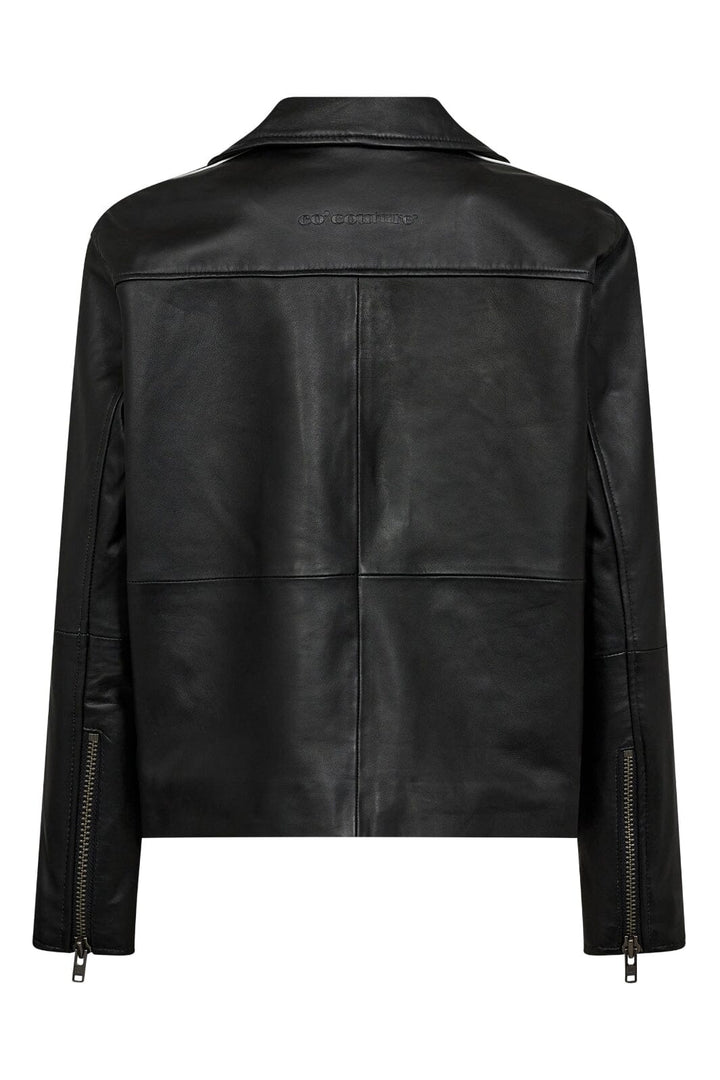 Co´Couture - Phoebecc Leather Race Jacket 30336 - 96 - Black