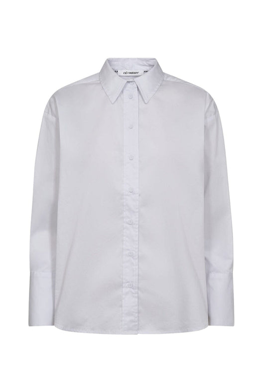 Co´Couture - Poppycc Button Waist Shirt 45002 - 4000 - White