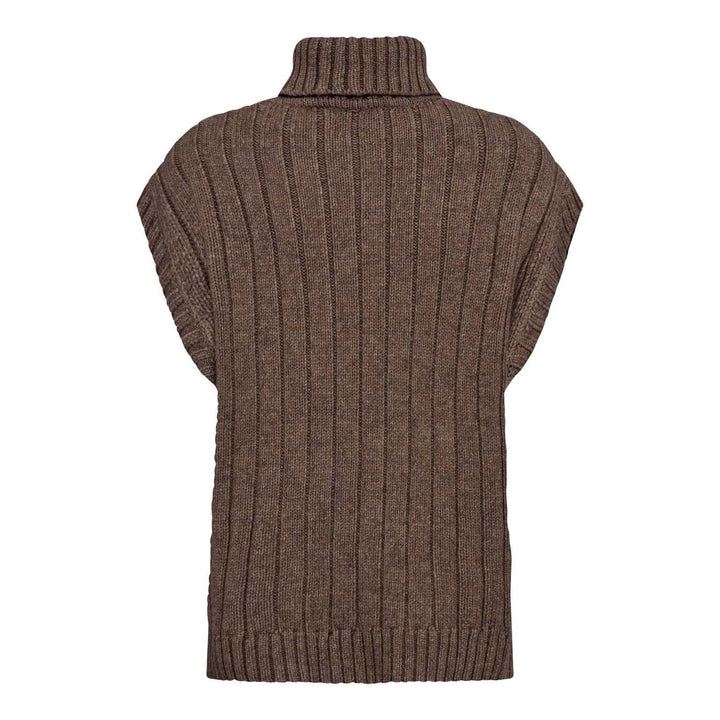 Co´Couture - Rowcc Oversize Cable Knit Vest 32222 - 154 - Walnut Veste 