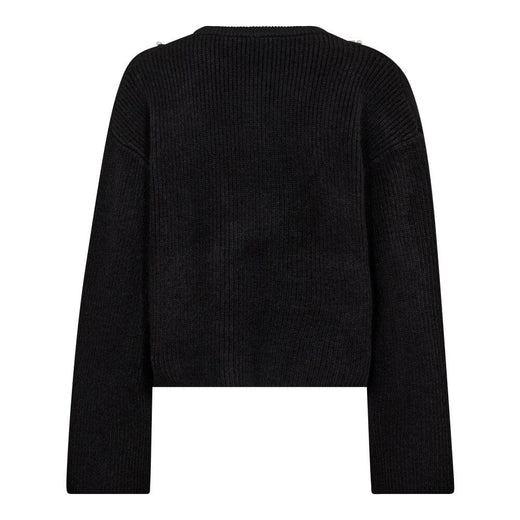 Co´Couture - Rowcc Rib Pearl Knit 32216 - 96 - Black