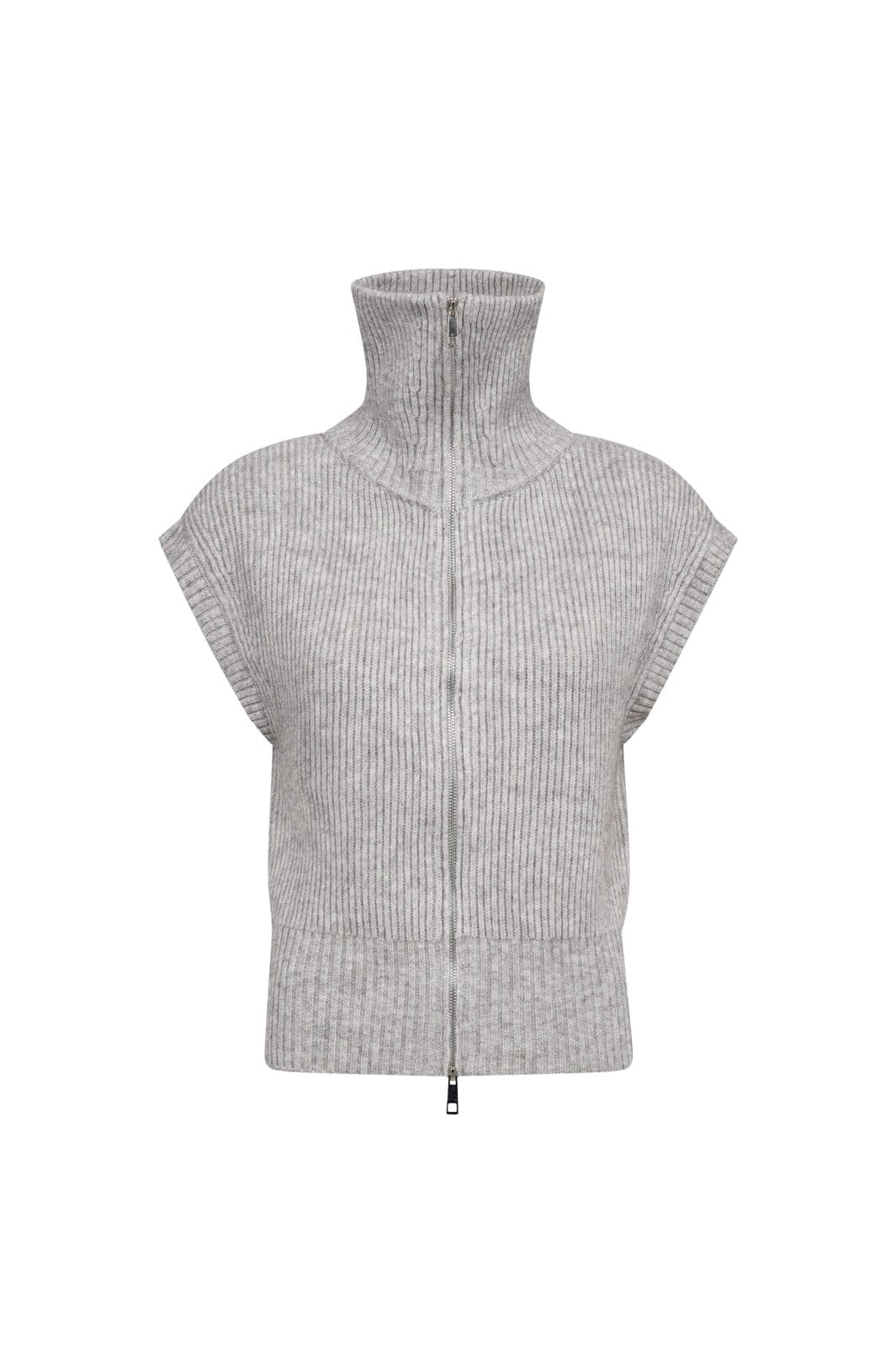 Co´Couture - Rowcc Zip Knit Vest 500028 - 65006 - Grey Melange