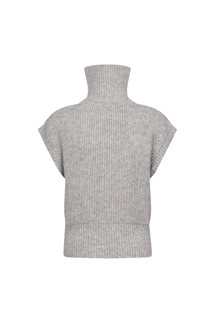 Co´Couture - Rowcc Zip Knit Vest 500028 - 65006 - Grey Melange