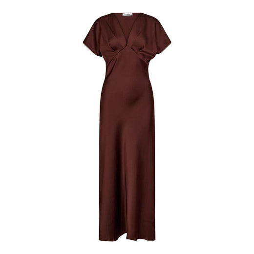 Co´Couture - Safiracc V-Dress 36565 - 145 - Dark Brown Kjoler 