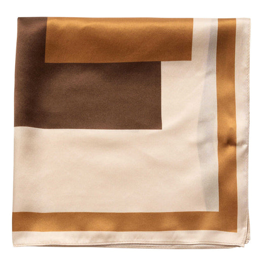 Co´Couture - Shilacc Silk Block Scarf 500249 - 20002 - Brown Tørklæder 