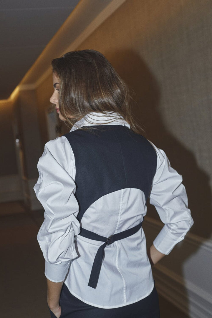 Co´Couture - Sibellecc Open Back Vest 30378 - 96 - Black Frakker 