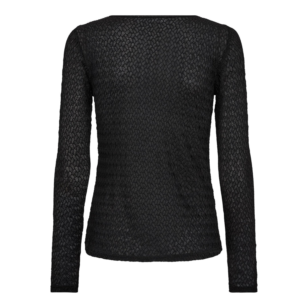 Co´Couture - Svalacc O-Neck Blouse 500185 - 65001 - Black Bluser 