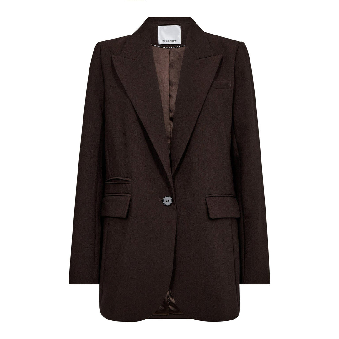 Co´Couture - Volacc Single Oversize Blazer 30050 - 145 - Dark Brown Blazere 