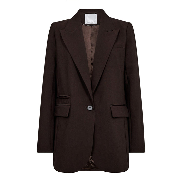 Co´Couture - Volacc Single Oversize Blazer 30050 - 145 - Dark Brown Blazere 